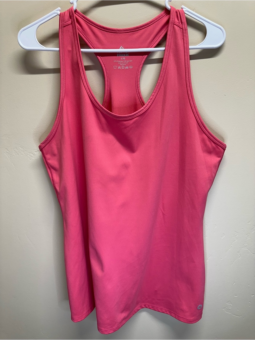 RBX Women’s LARGE Hot Pink Racerback Performance Tank